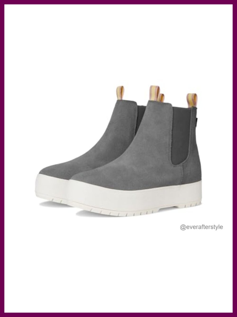 Platform Chelsea Lug Sneaker Suede Slip-On High-Top